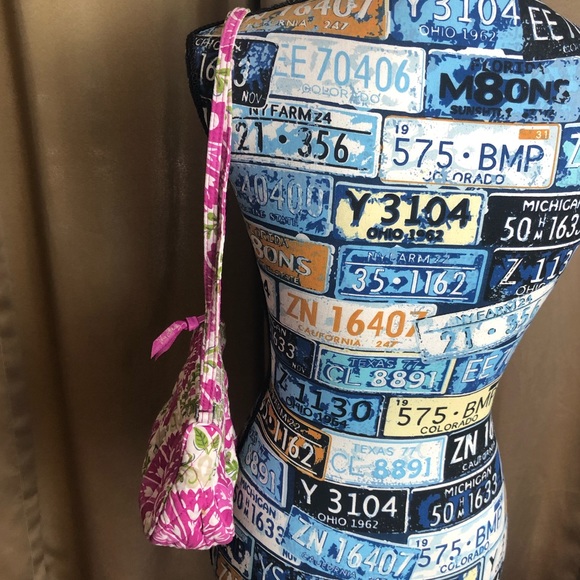 Vera Bradley Quilted Paisley Floral Crossbody Adjustable Shoulder Purse - Picture 5 of 12